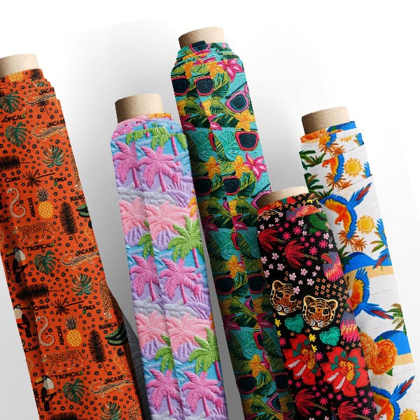 Tecido Sarja Impermeável Tropical Cores 100% Algodão Artigos De Ateliê Patchwork Enxoval Mesa Posta