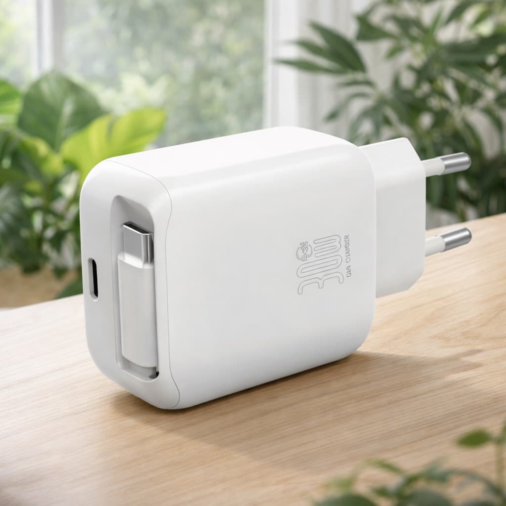 Carregador Turbo Rápido 30W Tipo C com Cabo Retrátil para Celular PEI-283X