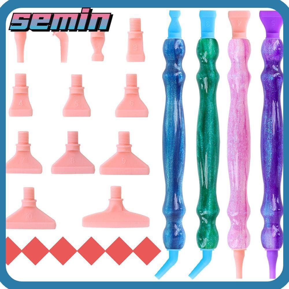 Canetas De Broca De Ponto SEMIN , Arte Artesanal DIY Kit De Caneta De Pintura De Diamante , Ferramenta 5D De Bordado