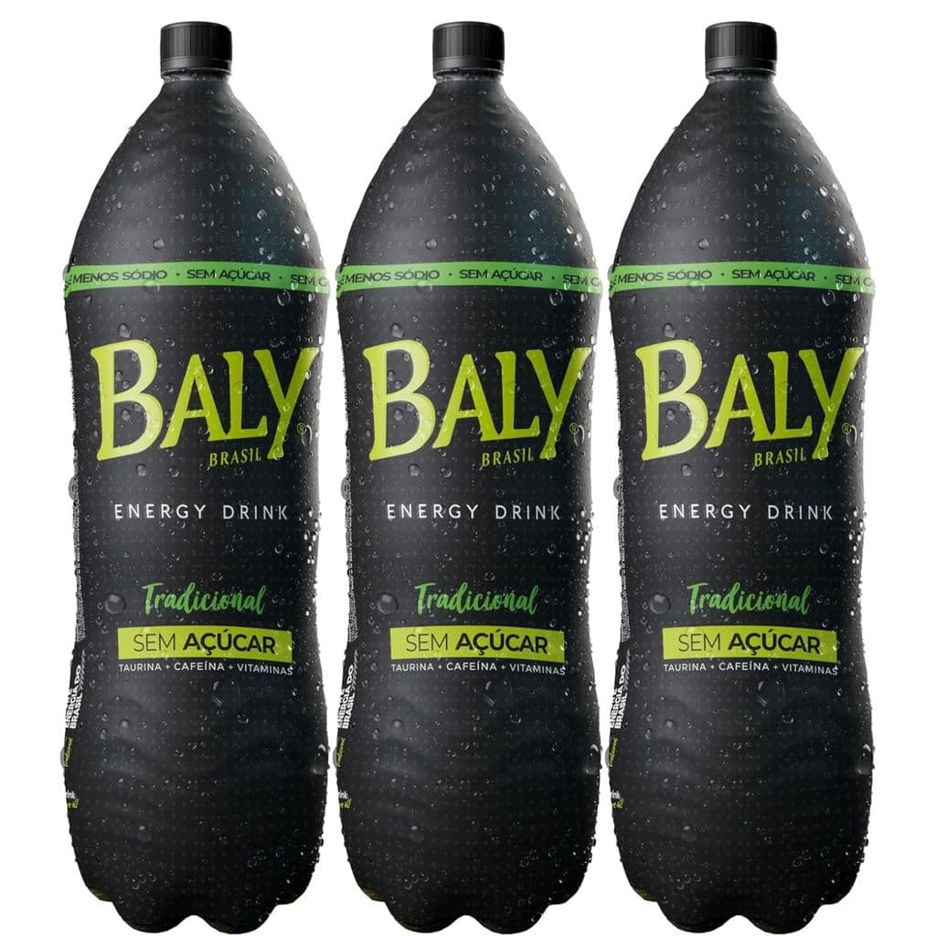 Kit 3 Energético Baly Tradicional Sem Açúcar Pet 2 Litros