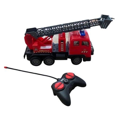 Carrinho Bombeiro Controle Remoto Infantil Brinquedo Educativo Vermelho Resistente