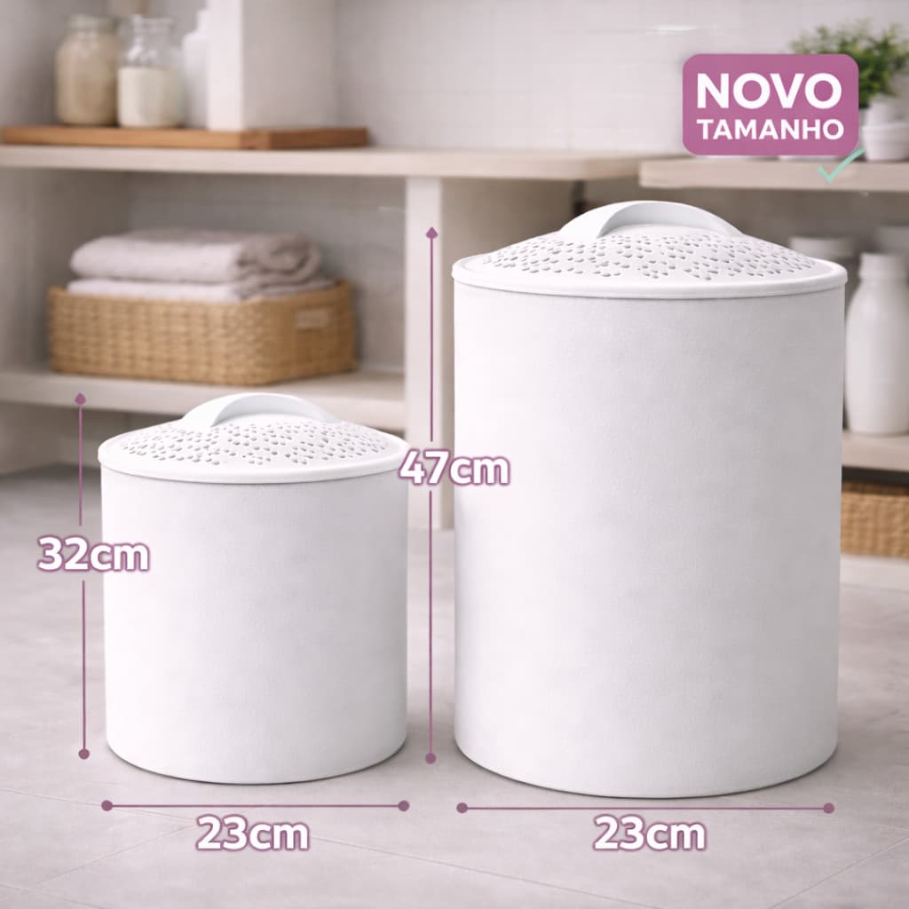 Cesto Roupas Lixeira 10L e 15L Baby Mel Quarto de Bebê Banheiro Fraldas Cozinha Suite Lavanderia Wc