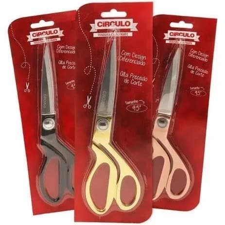 Tesoura De Costura Tecido Profissional Alfaiate 9,5 Polegadas Circulo Artesanato e Patchwork