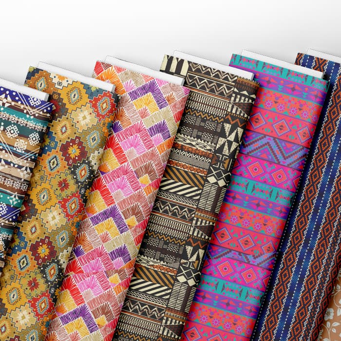 Tecido Sarja Impermeável Étnico Variados artesanato costura patchwork decoração