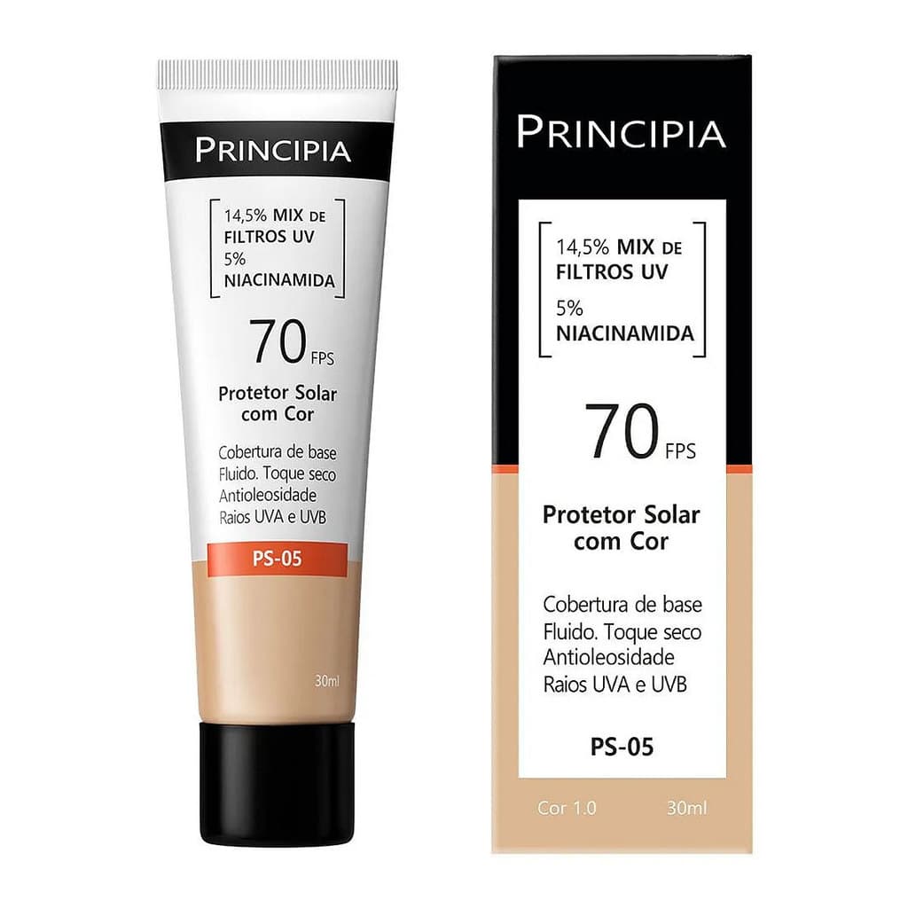 Protetor Solar Principia Niacinamida FPS70 Cor 1.0 PS-05 30ml