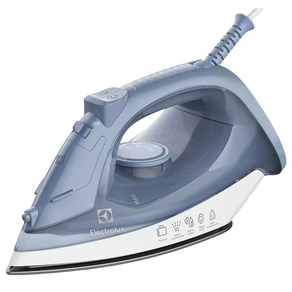 Ferro de Passar a Vapor Efficient ESI10 com Spray e Base Antiaderente Electrolux