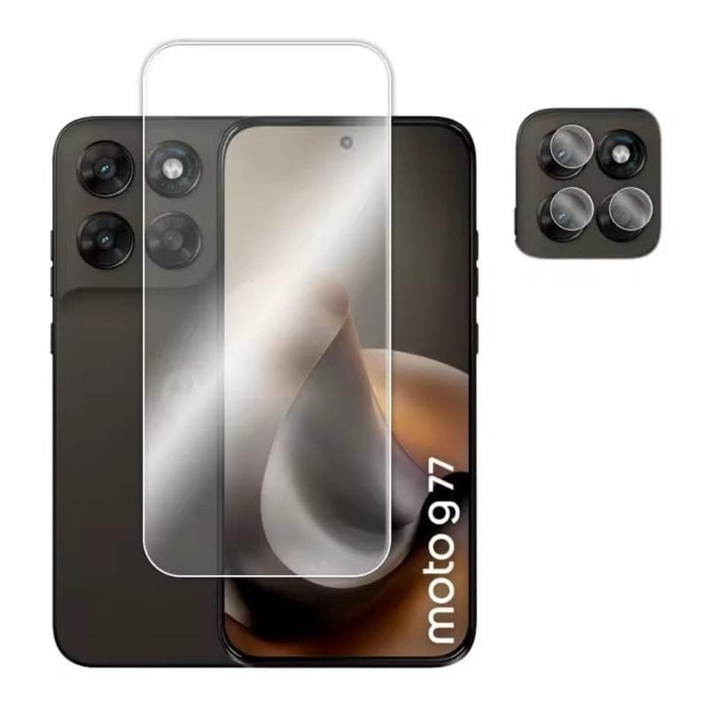 Película Para Motorola Moto Edge 70 Moto G67 G77 G86 vidro HD Transparente sem Borda preta e Câmera