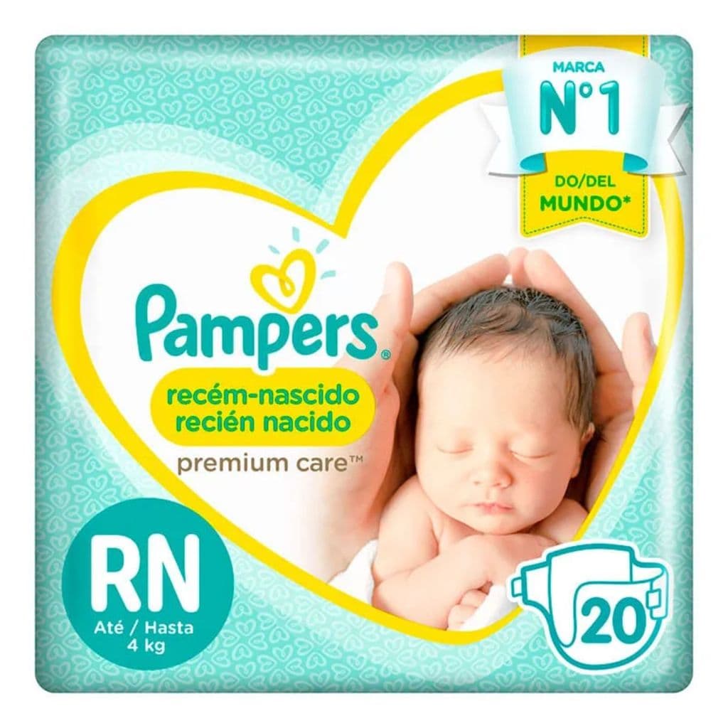 Fralda Pampers Premium Care Recém-Nascido 20 Unidades