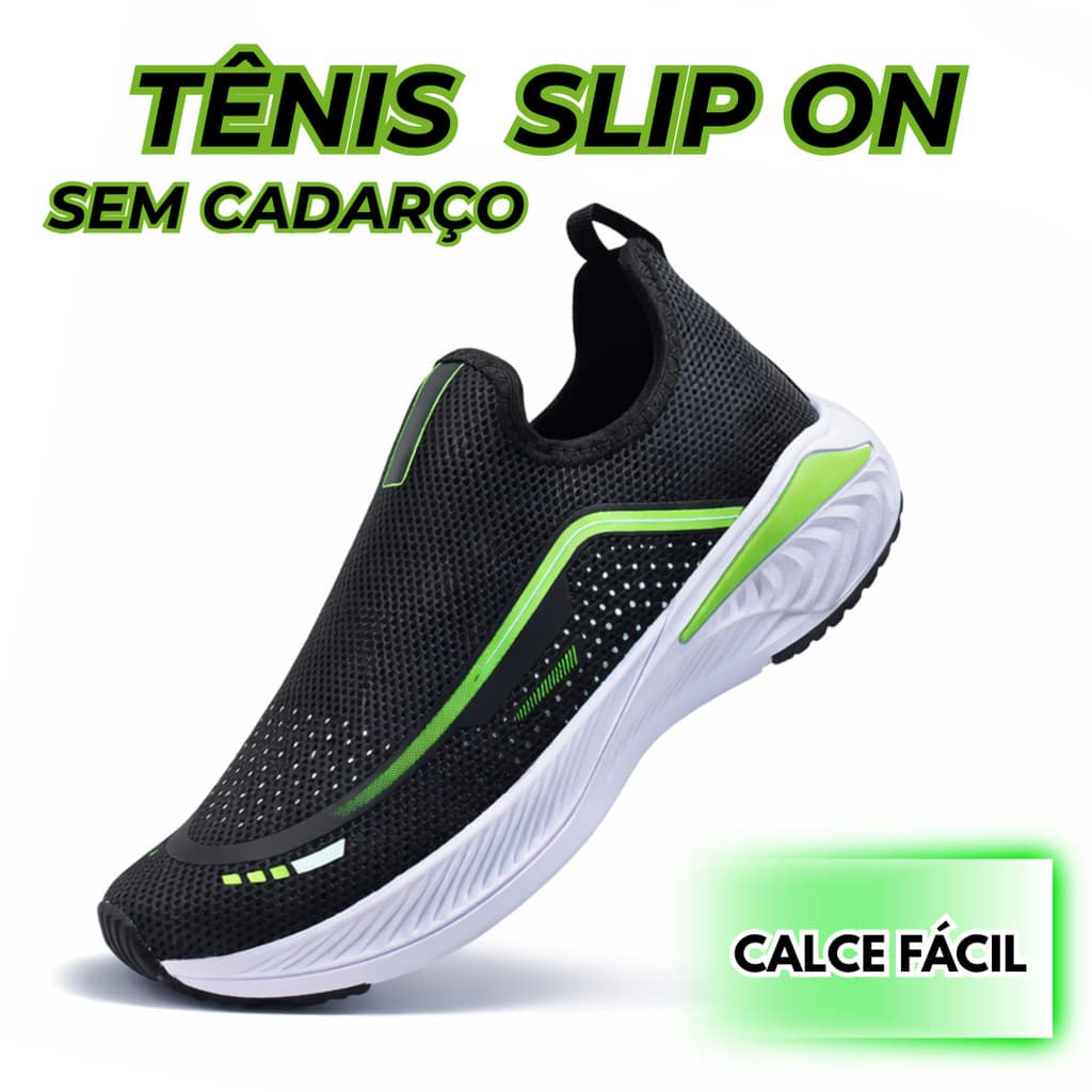 Tênis Slip On Leve e Confortável com Solado Macio para Caminhada e Dia a Dia | Envio Rápido
