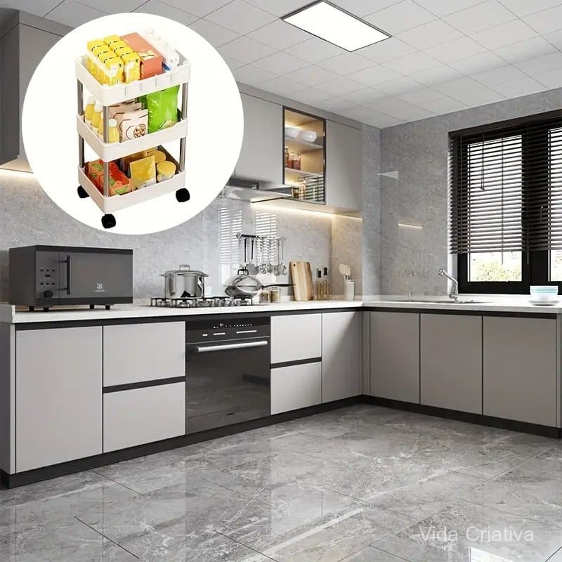 1 Pc Suporte MóVel Com Rodas, Suporte Multiuso, Para Cozinha Banheiro Quarto Promoção