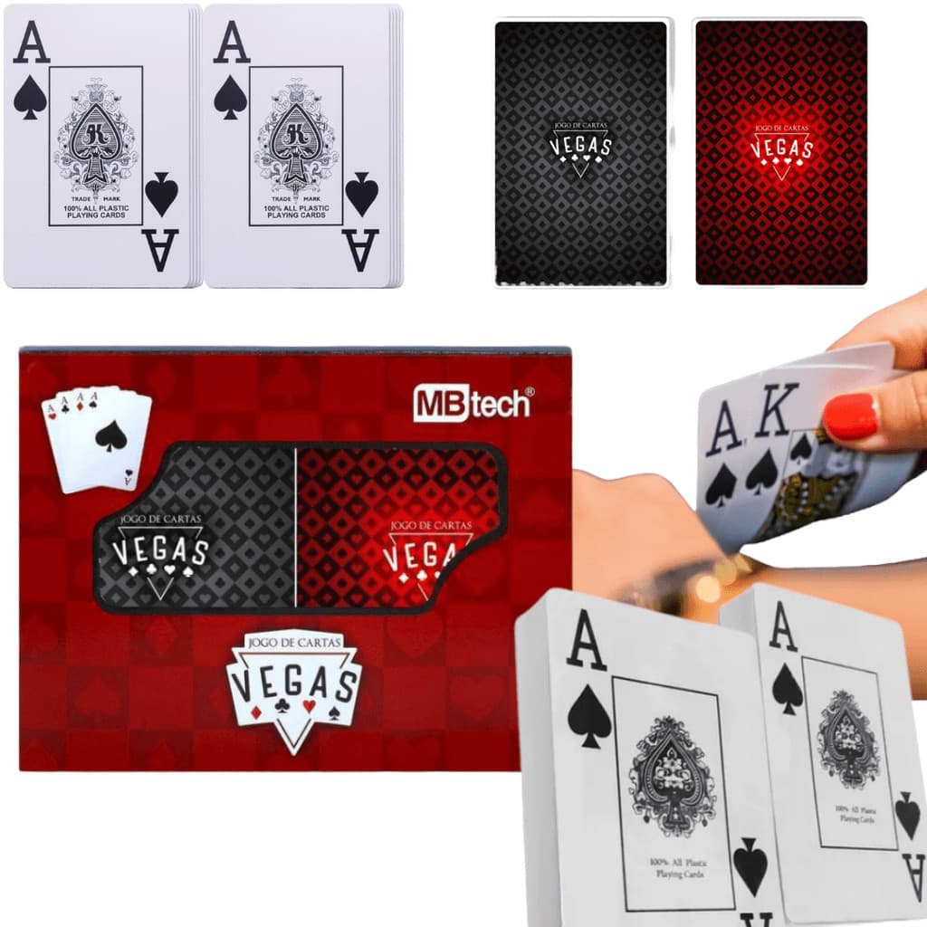 2 pares de baralho de cartas de papel 54 cartas jogos em família diversão, jogo de baralho