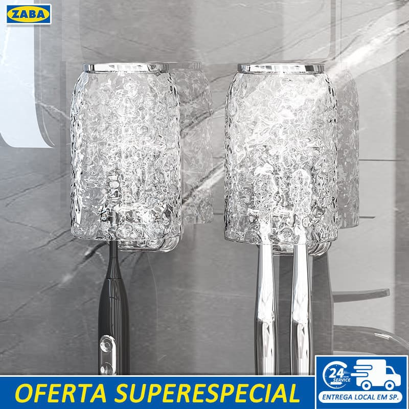 Prateleira Para Escova De Dentes Com Padrão De Geleira Suporte Para Escova De Dentes De Parede