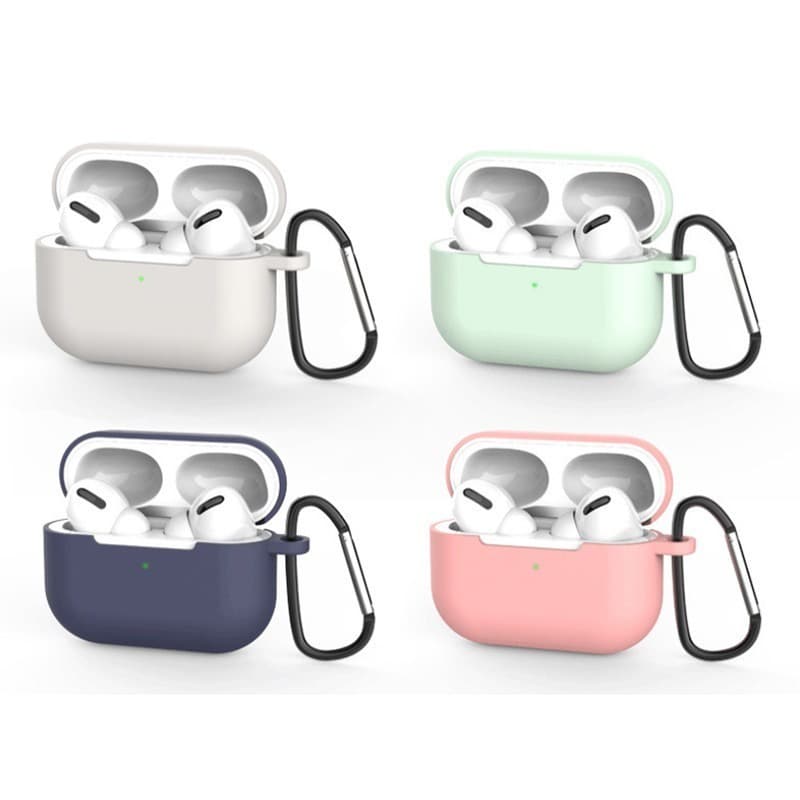 Capa Case Silicone Protetora para AirPods pro com gancho Qualidade Premium
