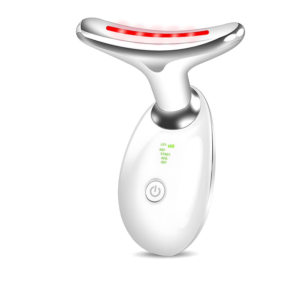 Massageador Facial Anti-Idade com Led 3 em 1 COR BRANCO - Diferencial na sua Skincare!!!