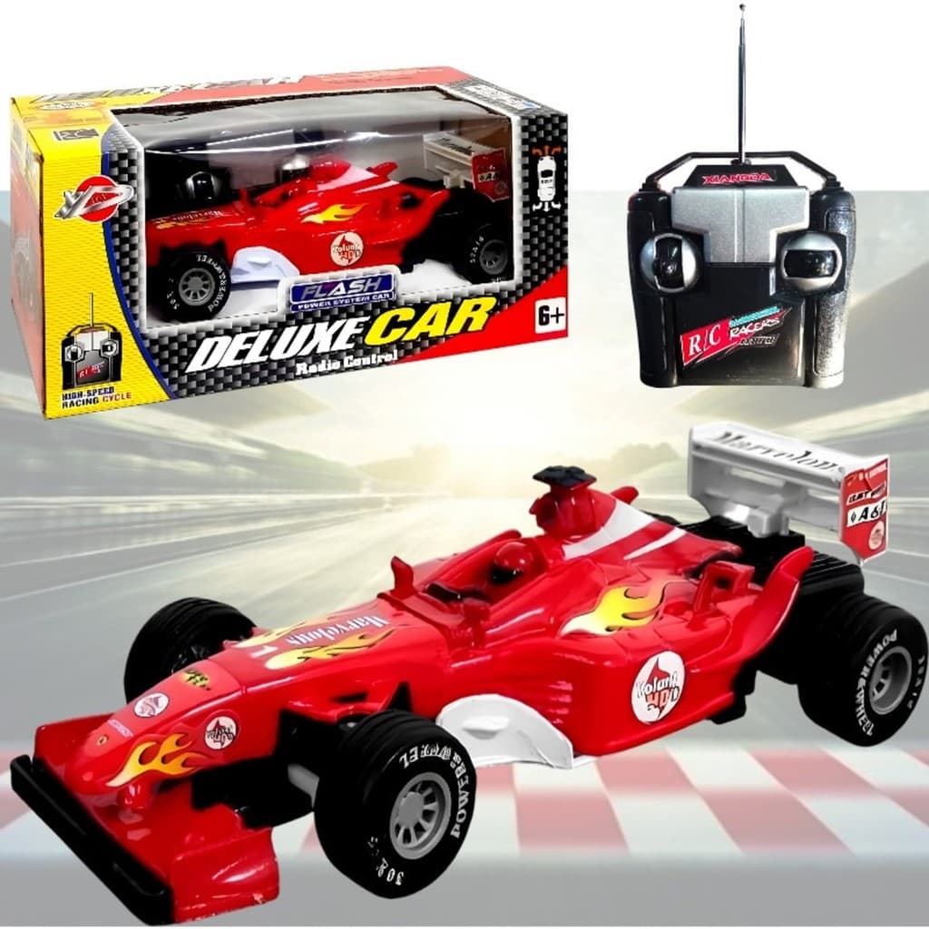 Carrinho Controle Remoto F1 Corrida Vermelho Classicos
