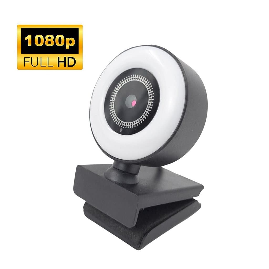 Web Cam Camera USB Full HD 1080p Com Microfone E Luz LED Para Computador