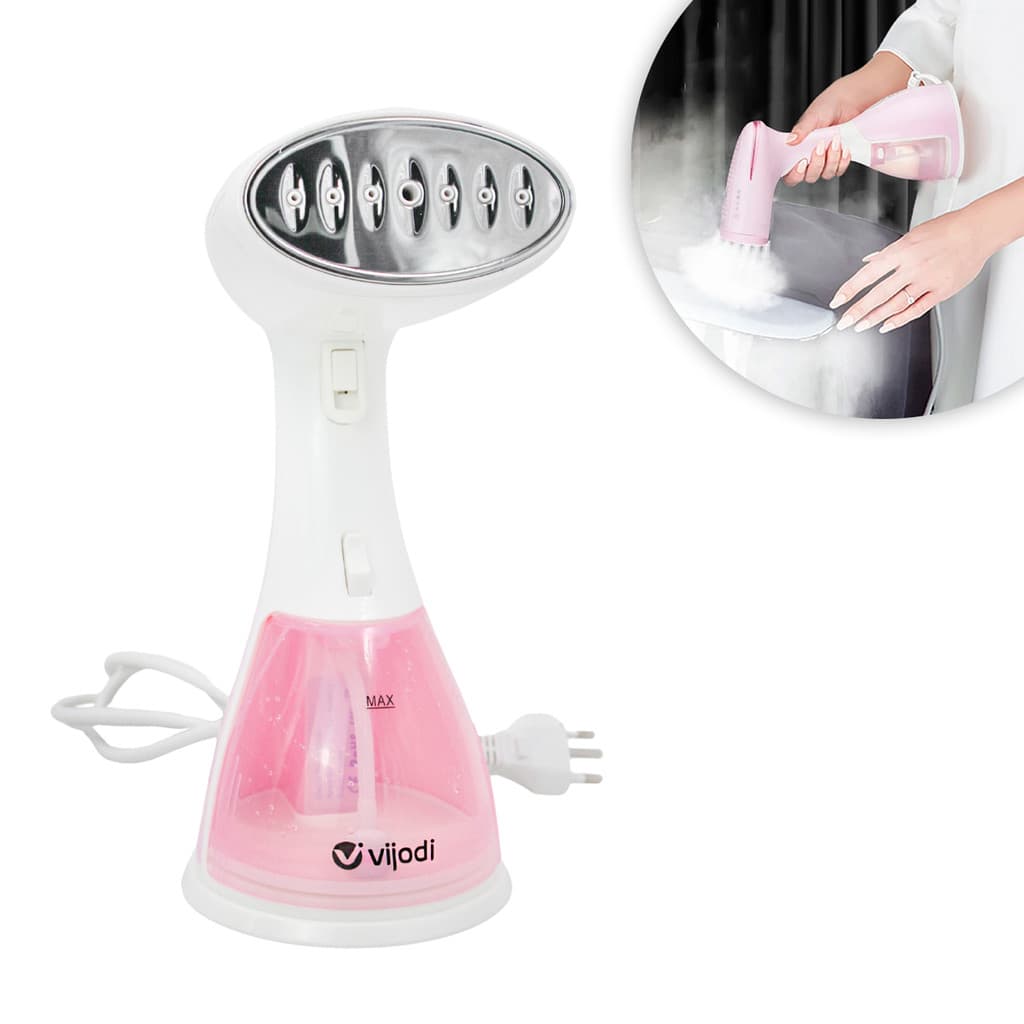 Ferro Passar Roupas A Vapor Vertical 300ml 1350W Rosa 110v