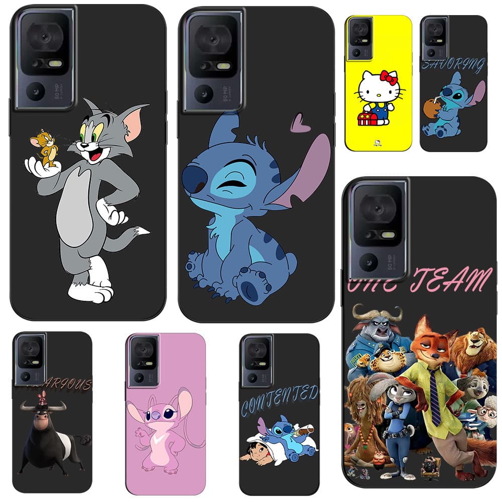 Capinha Tcl 40 Se Capinha Stitch Capinha iPhone Fofa Capinha Desenho Vaquinha Hello Kitty @10002