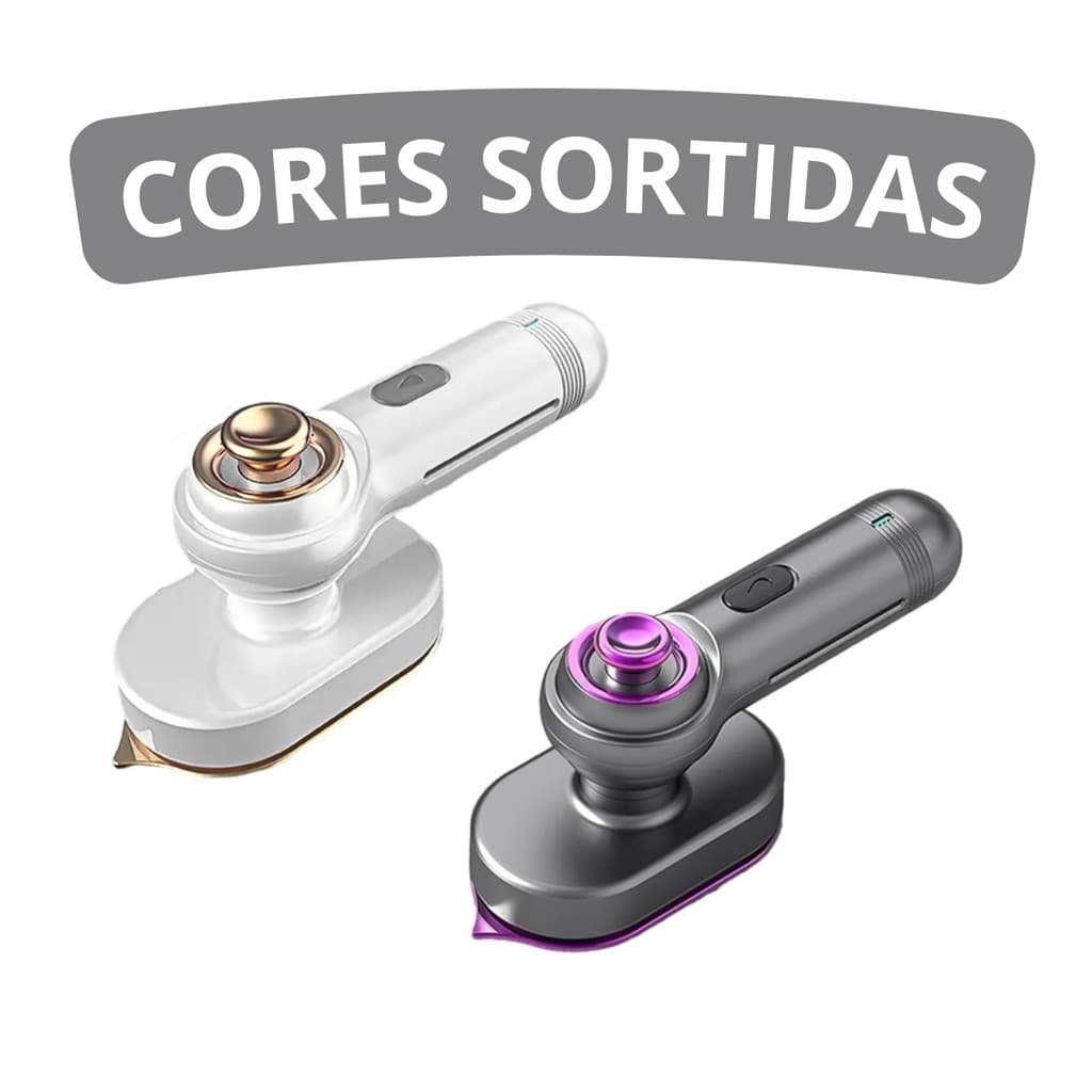 Mini Ferro a Vapor Portátil Bivolt com Alça Giratória