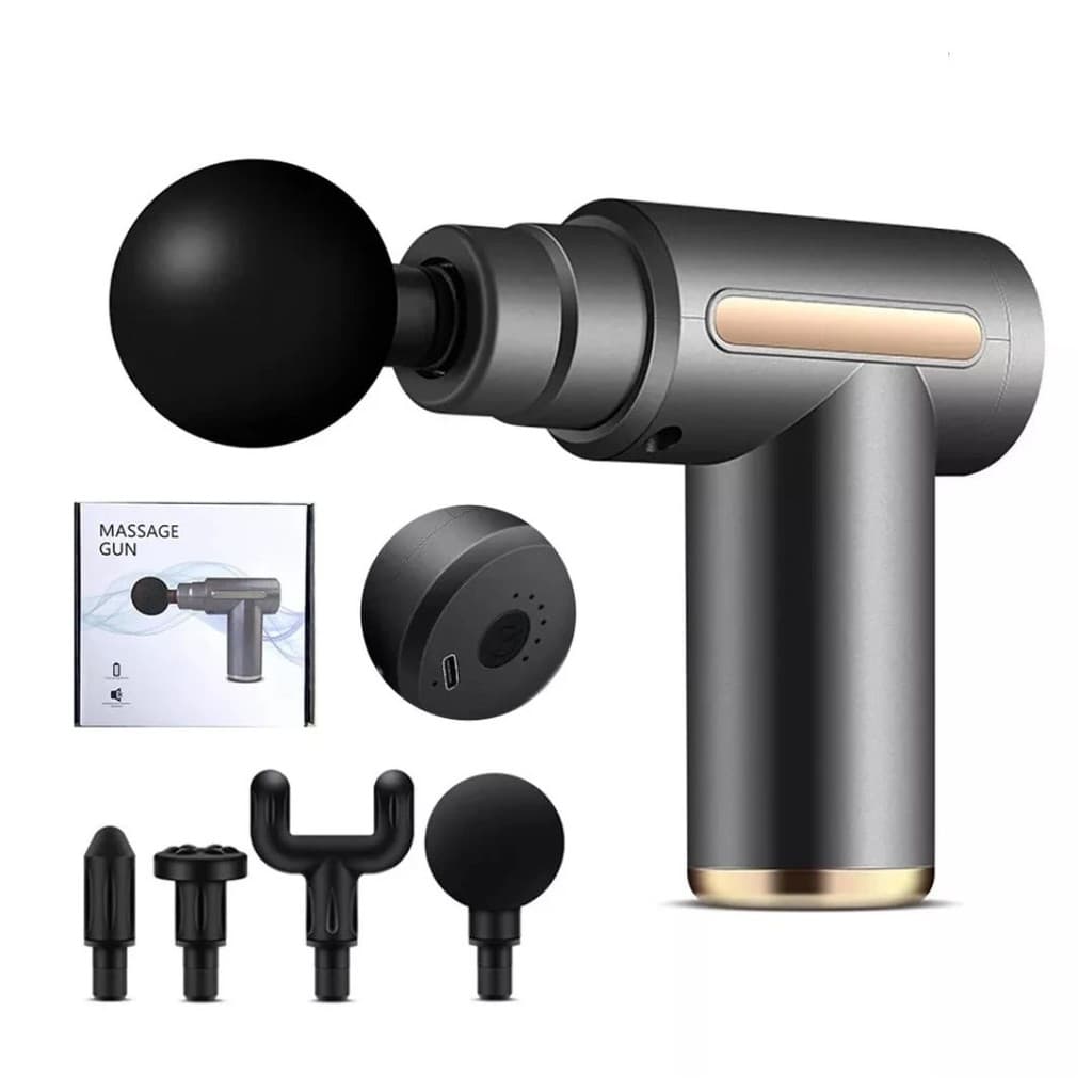Massageador Elétrico Recarregável Portátil Pistola Massageador Muscular Bivolt