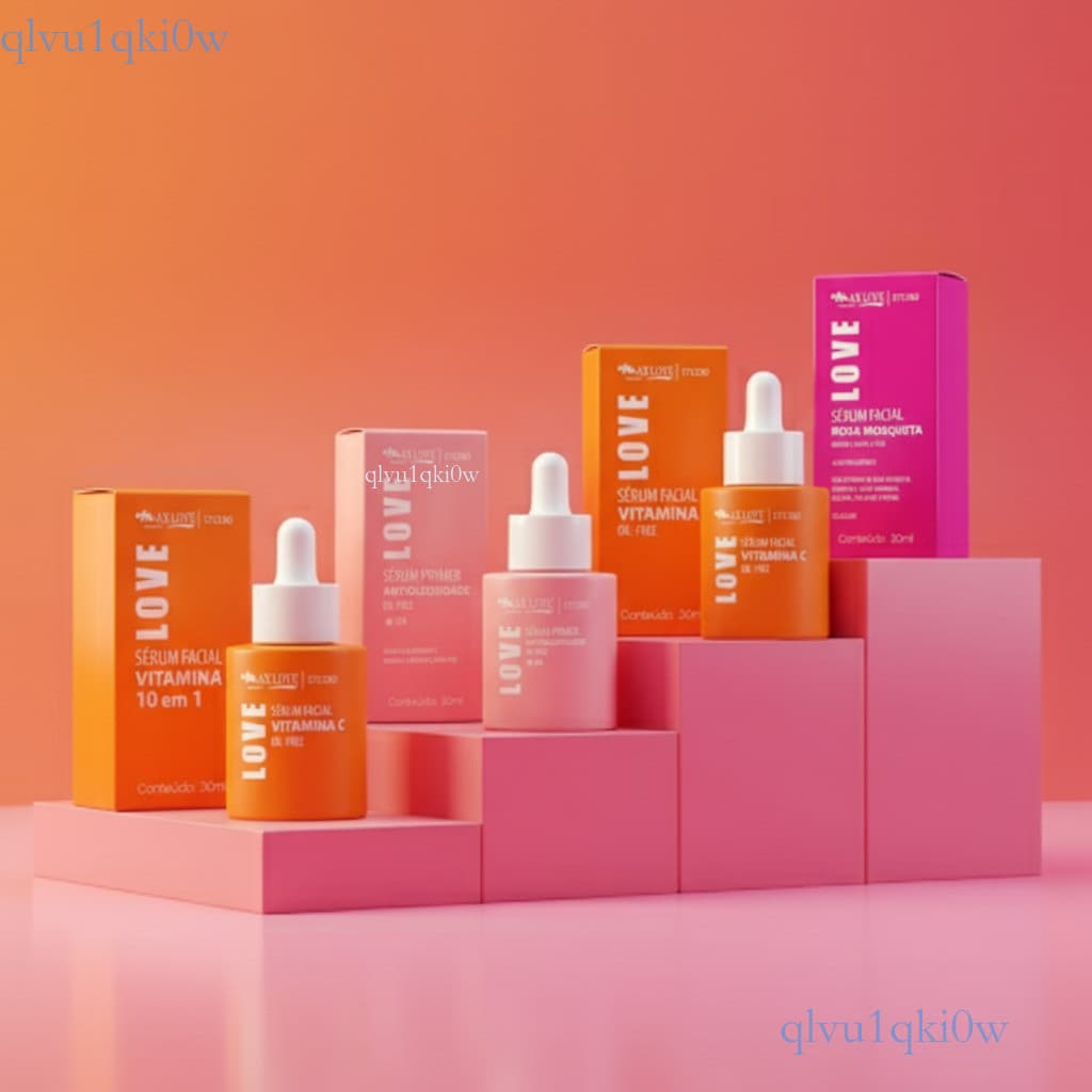 Sérum Max Love Vitamina C 10 em 1 Sem Óleo - Rosa Mosqueta e Primer Antibrilho ✨ki0ww