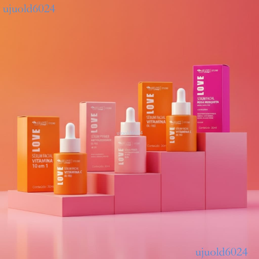 Sérum Max Love Vitamina C 10 em 1 Sem Óleo - Rosa Mosqueta e Primer Antibrilho 💖ujuold6024