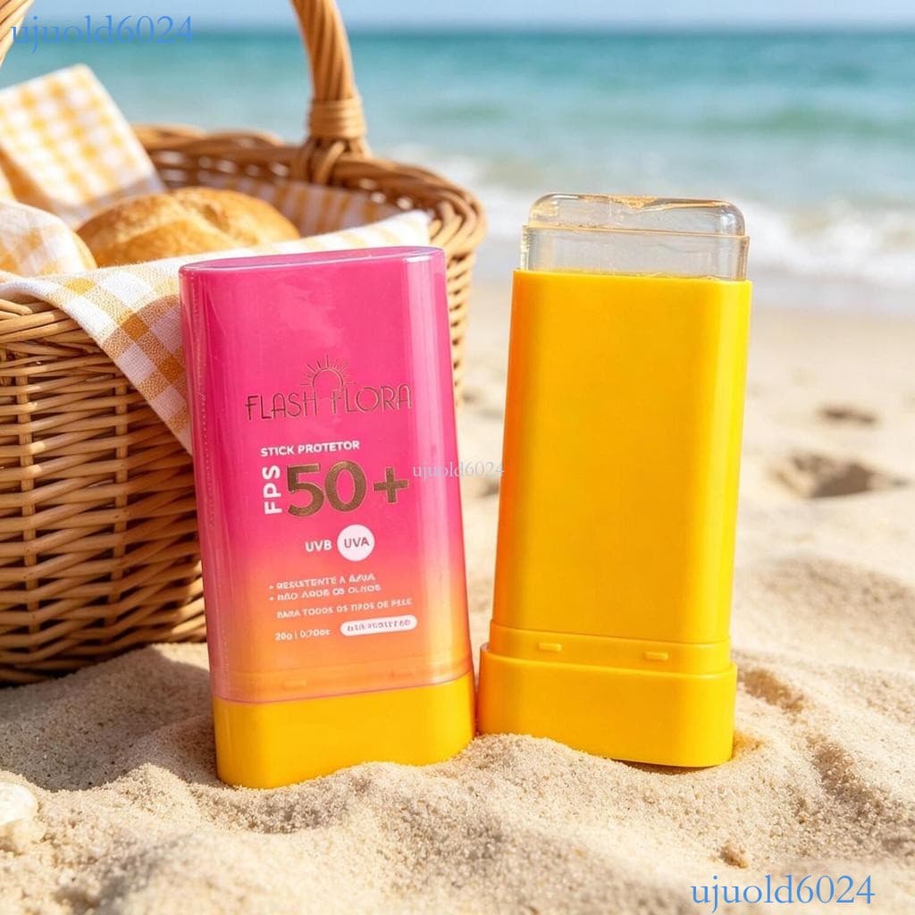 Protetor Solar em Bastão Flash Flora FPS 50+    FF25-03 ✨ujuold