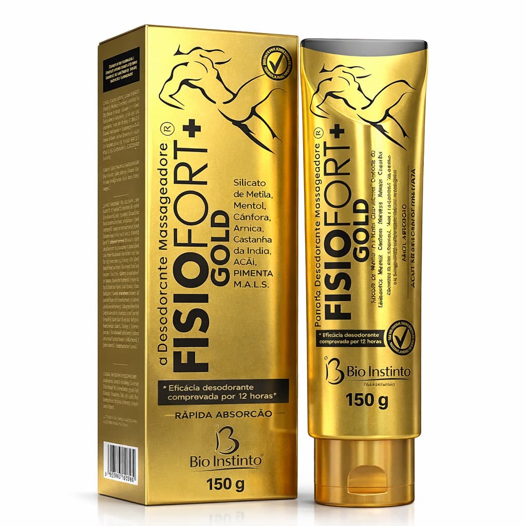 Pomada Massageadora Fisiofort Gold 150g Bio Instinto – Alívio Muscular e Relaxamento
