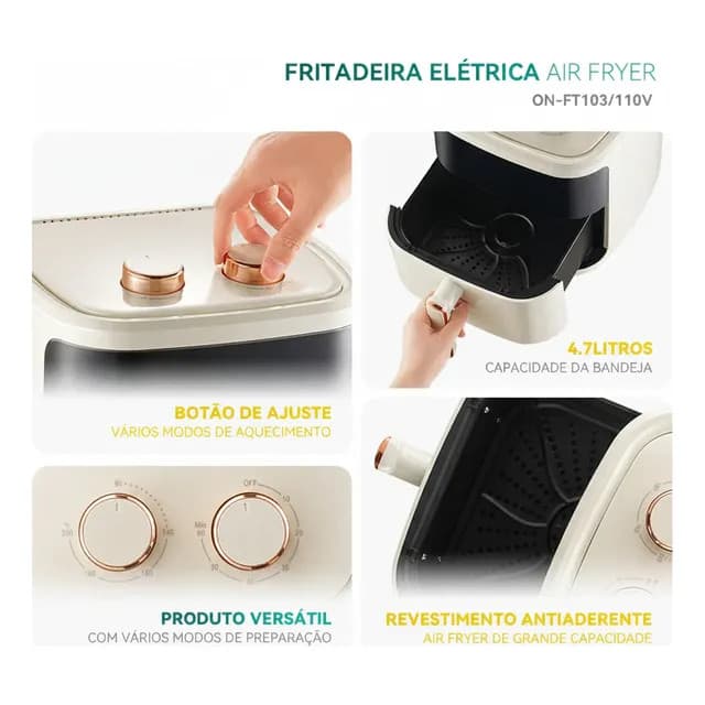 Air Fryer ON-FT103 110V Fritadeira Elétrica Sem Óleo