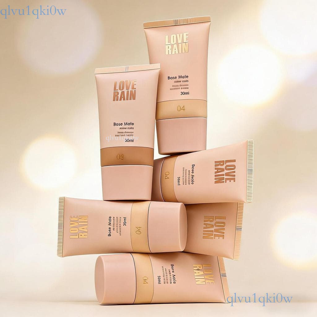 Base Líquida Matte de Alta Cobertura Love Rain - à Prova D'água LR-2024 💖ki0ww