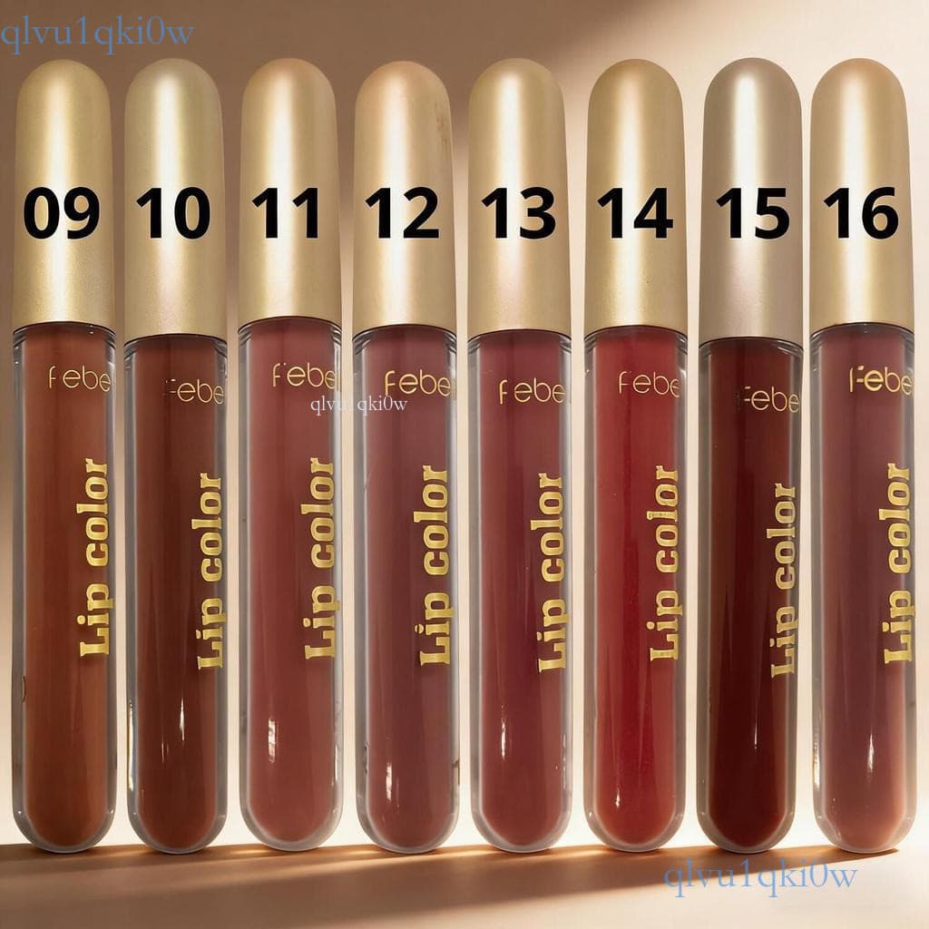 Lip Color Velvet Matte Febella - Batom Líquido, Efeito Aveludado, Longa Duração BM40130-9-16 💖ki0ww