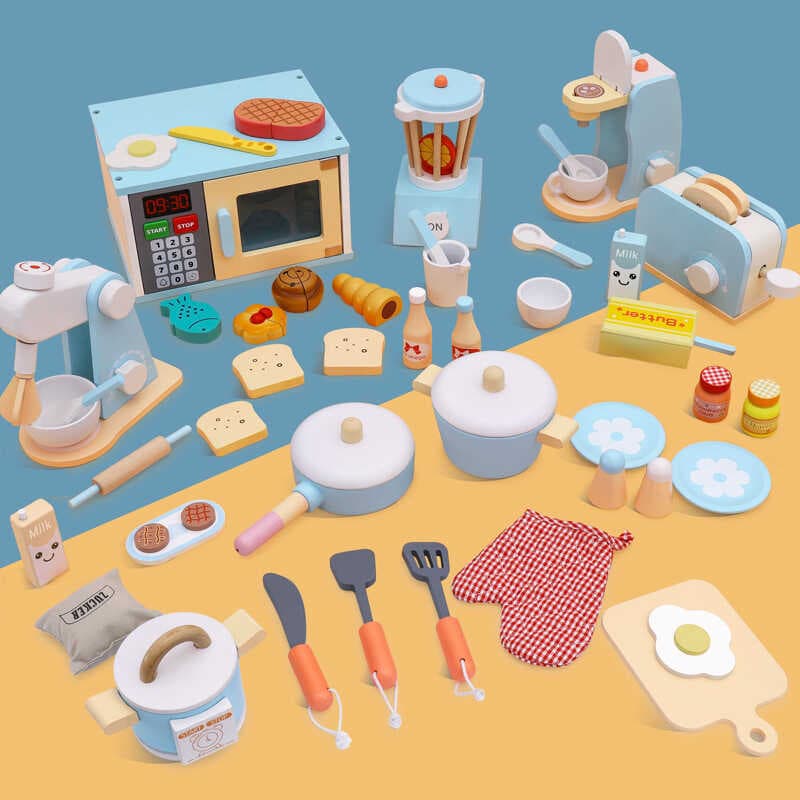 Crianças brinquedos educativos de madeira jogar casa simulação jogar casa cozinha brinquedo conjunto brinquedos