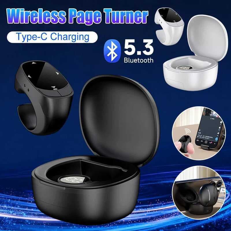 Anel De Dedo Bluetooth Mouse Inteligente Na Ponta Do Controle Remoto Rolagem Sem Fio Móvel Selfie Ratos Vídeo Auto Page 
