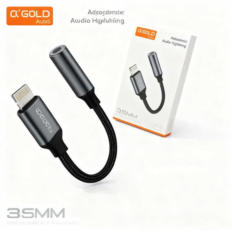 Adaptador Lightning P2 A'Gold CBA-12 | Use Fones 3.5mm em iPhones Sem Entrada, Com Microfone e Controle