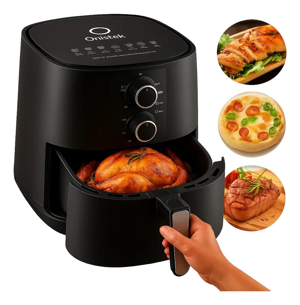 Air Fryer 3,7L 1200W – Fritadeira Saudável Sem Óleo, Timer Ajustável, Cesto Removível Fácil de Lavar, Assa Frita e Tosta