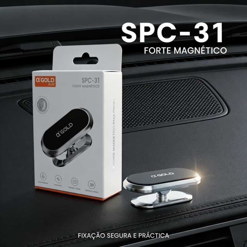 Kit Suporte Magnético Veicular A'gold com Ímã de Neodímio Universal, SPC-31