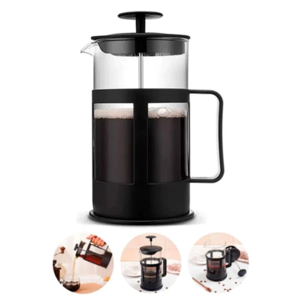 Cafeteira Prensa Francesa Café Cremeira 350ml Café Expresso Leite Cremoso