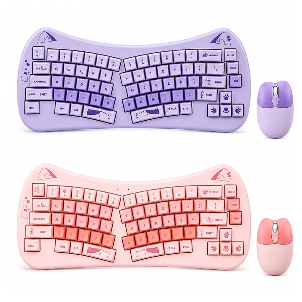 Kit Gamer Teclado Semi-Mecânico e Mouse Wireless Sem Fio AL-313M
