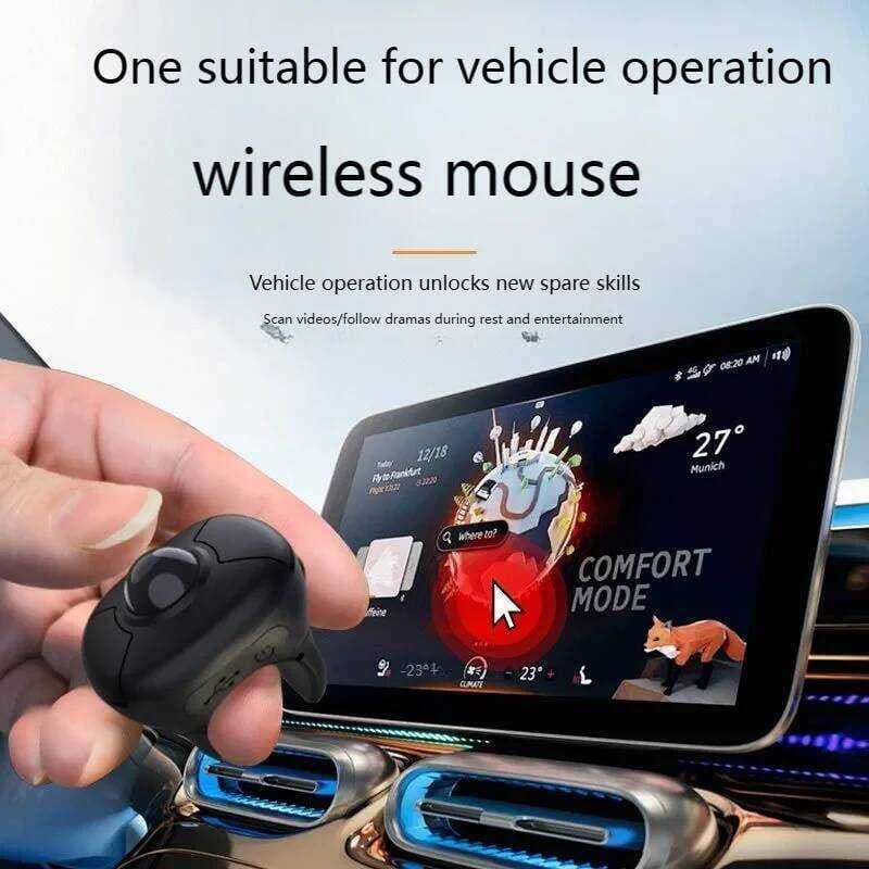 Mouse Sem Fio Trackball Anel Ratos 2.4G Bluetooth Modo Duplo Curto Vídeo E-Book Página Lançando De Ar Para Tablet Carro