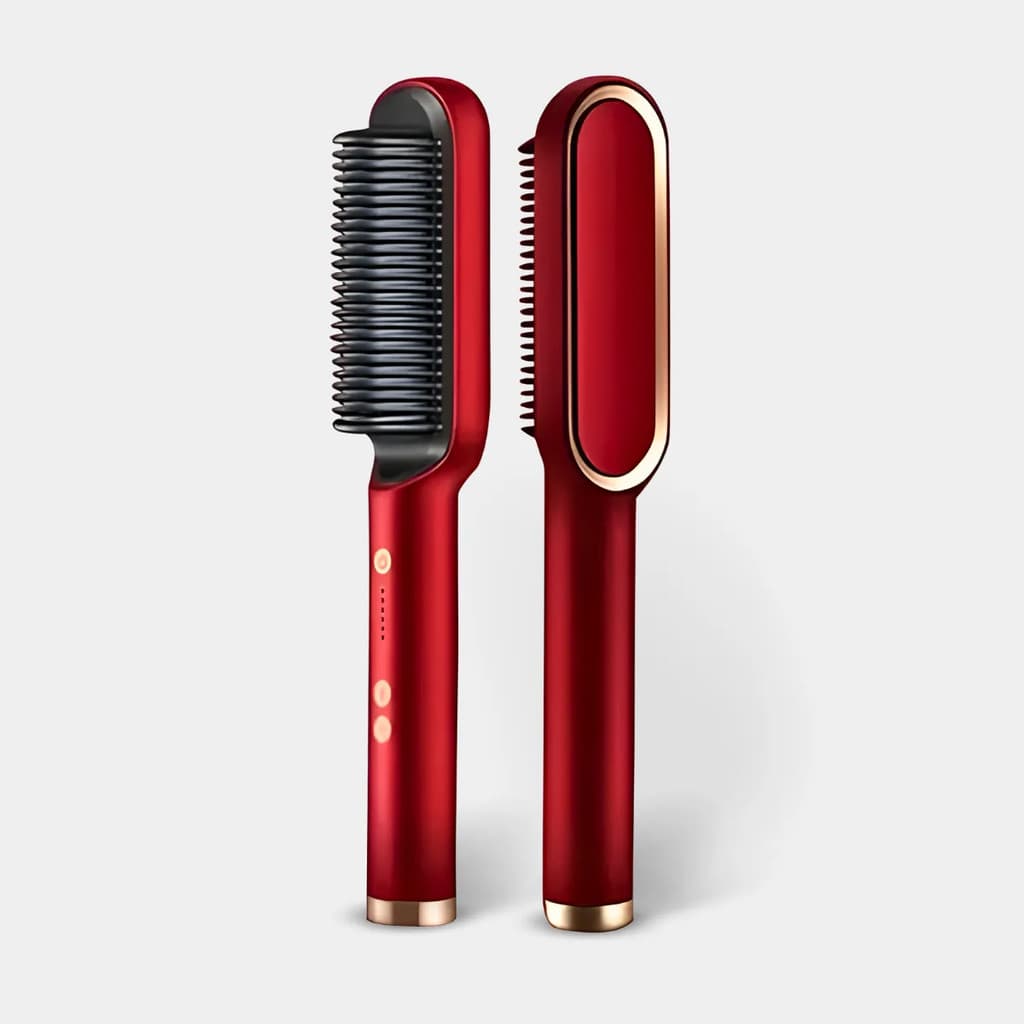 Escova Alisadora De Cabelo Multifuncional 5 Em 1 Cerâmica Secadora Modeladora Bivolt Profissional