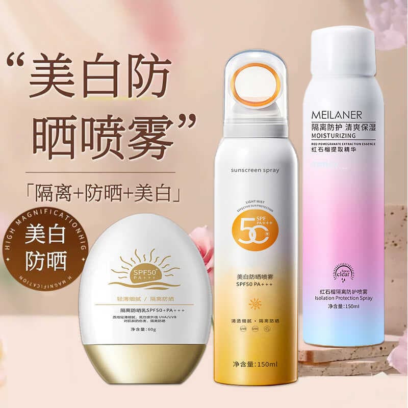 Spray protetor solar clareador de alta potência, creme protetor solar feminino, isolamento corporal Facial, spray protet