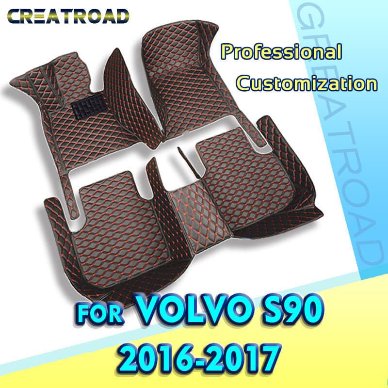 Tapetes De Carro Para volvo S90 2016-2017 Almofadas De Pé Automotivas Personalizadas Capa De Carpete De Automóvel