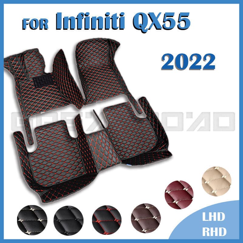 Tapetes De Carro Para Infiniti QX55 2022 Almofadas De Pé Automotivas Personalizadas Capa De Carpete De Automóvel