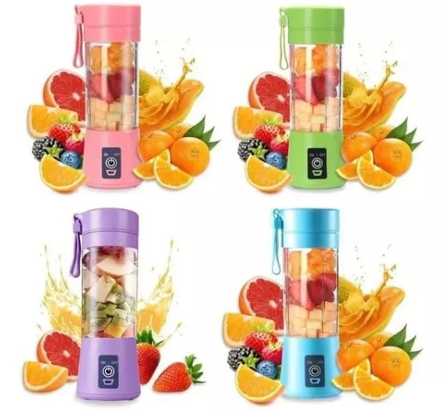 Mini Liquidificador Portátil Recarregável Bivolt – Prático, Potente e Ideal para Sucos e Vitaminas Cores Sortidas