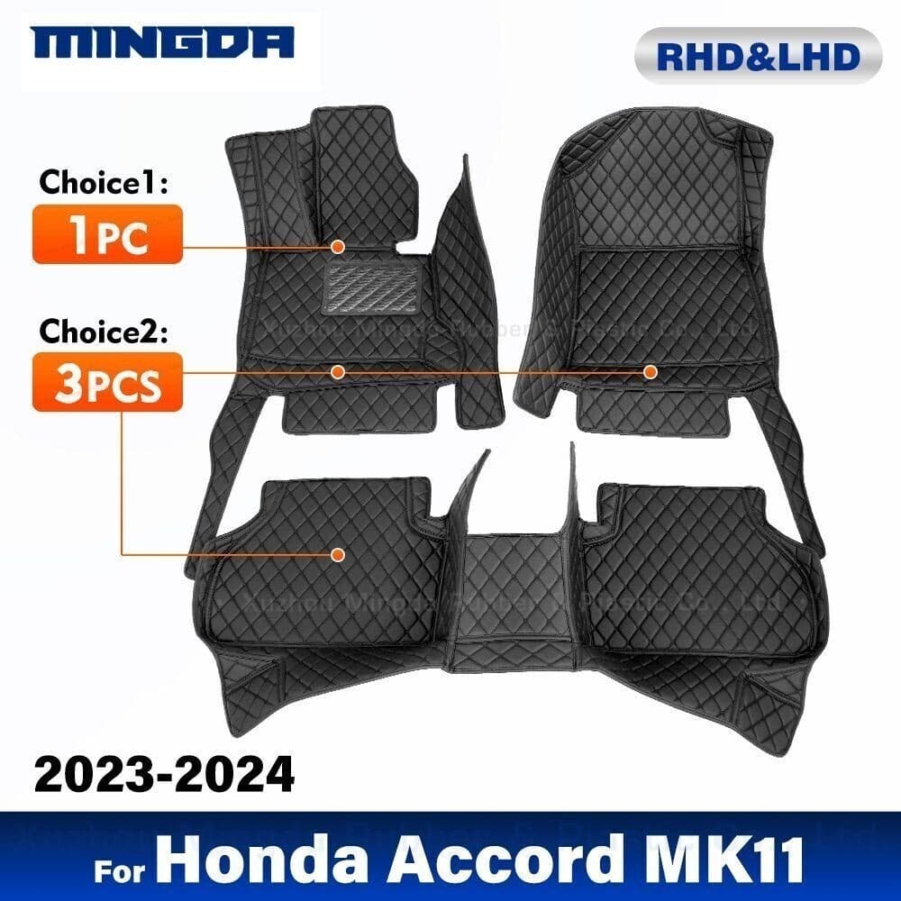Tapetes De Carro Para Honda Accord (11a Geração) 2023 2024 Almofadas Pés Automotivos Personalizadas , Capa De Carpete , 