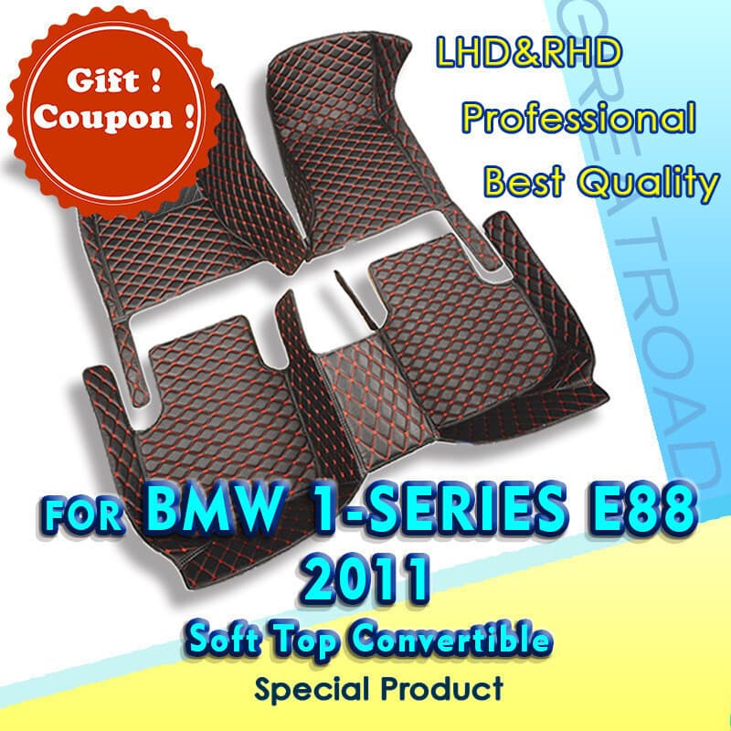Tapetes De Carro Para BMW Série 1 E88 120i 2011 (Capa Superior Macia) Almofadas De Pé Automotivas Personalizadas Acessór