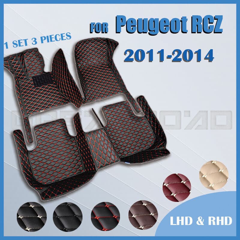 Tapetes De Carro Para Peugeot RCZ 2011 2012 2013 2014 Almofadas De Pé Automotivas Personalizadas