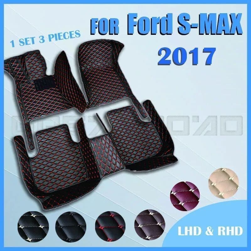 Tapetes De Carro Para Ford S-MAX 2017 Almofadas De Pé Automotivas Personalizadas Capa De Carpete De Automóvel