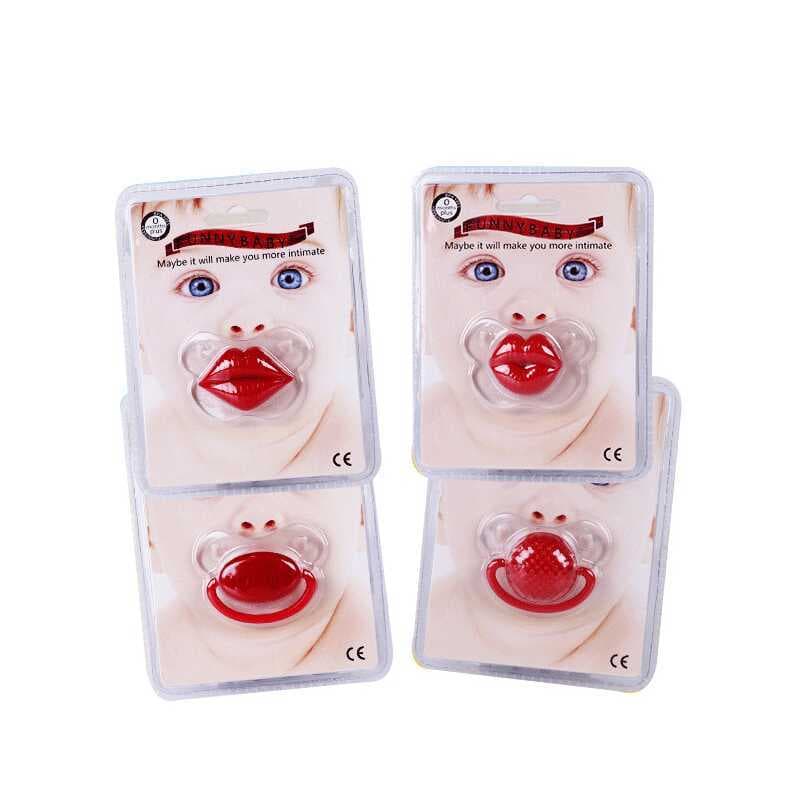 Chupeta de bebê estilo engraçado tipo dormir chupeta de Silicone para bebê chupeta de embalagem de cartão de papel