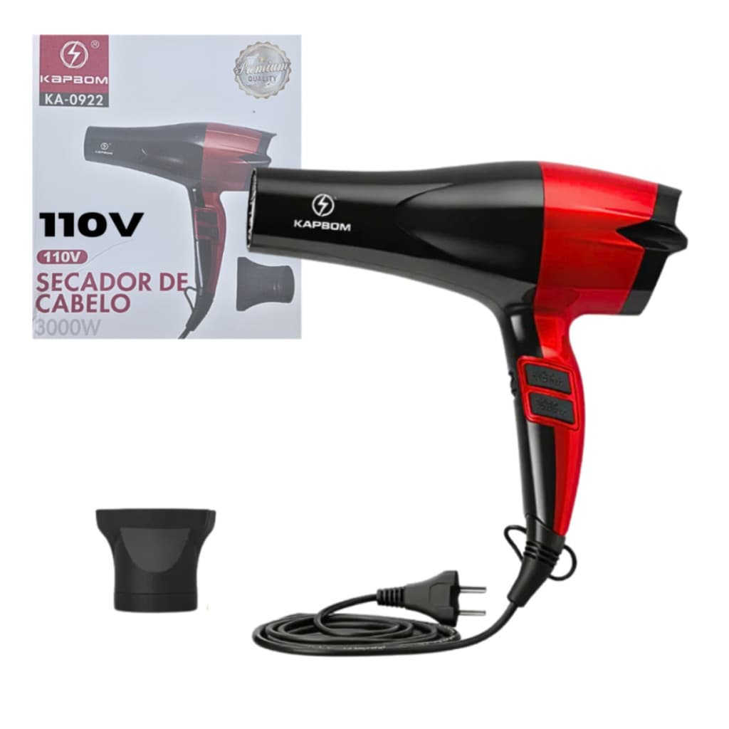 Secador De Cabelo Profissional 3000W Potente 110v Iônico